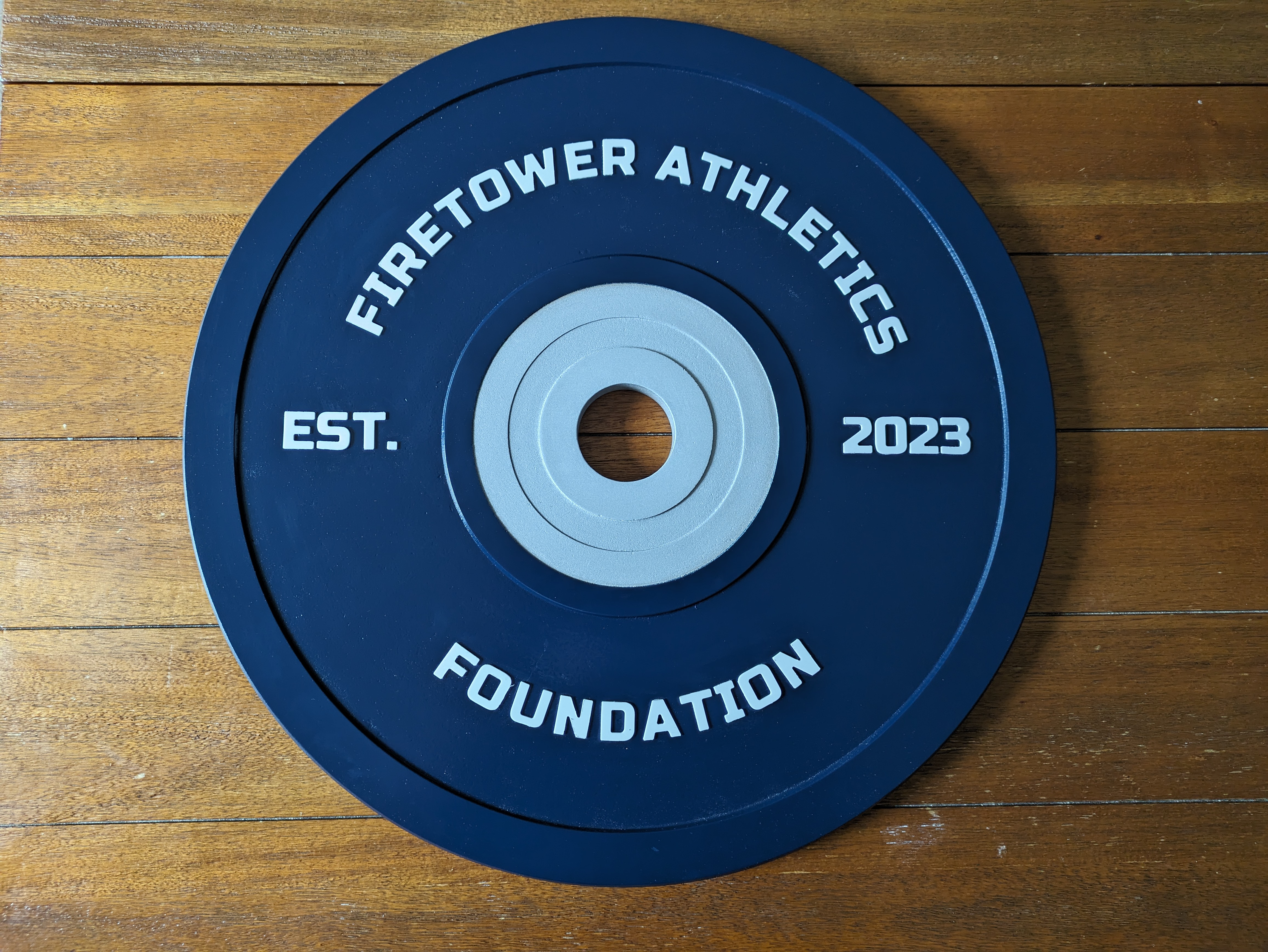 Finished custom bumper plate sign